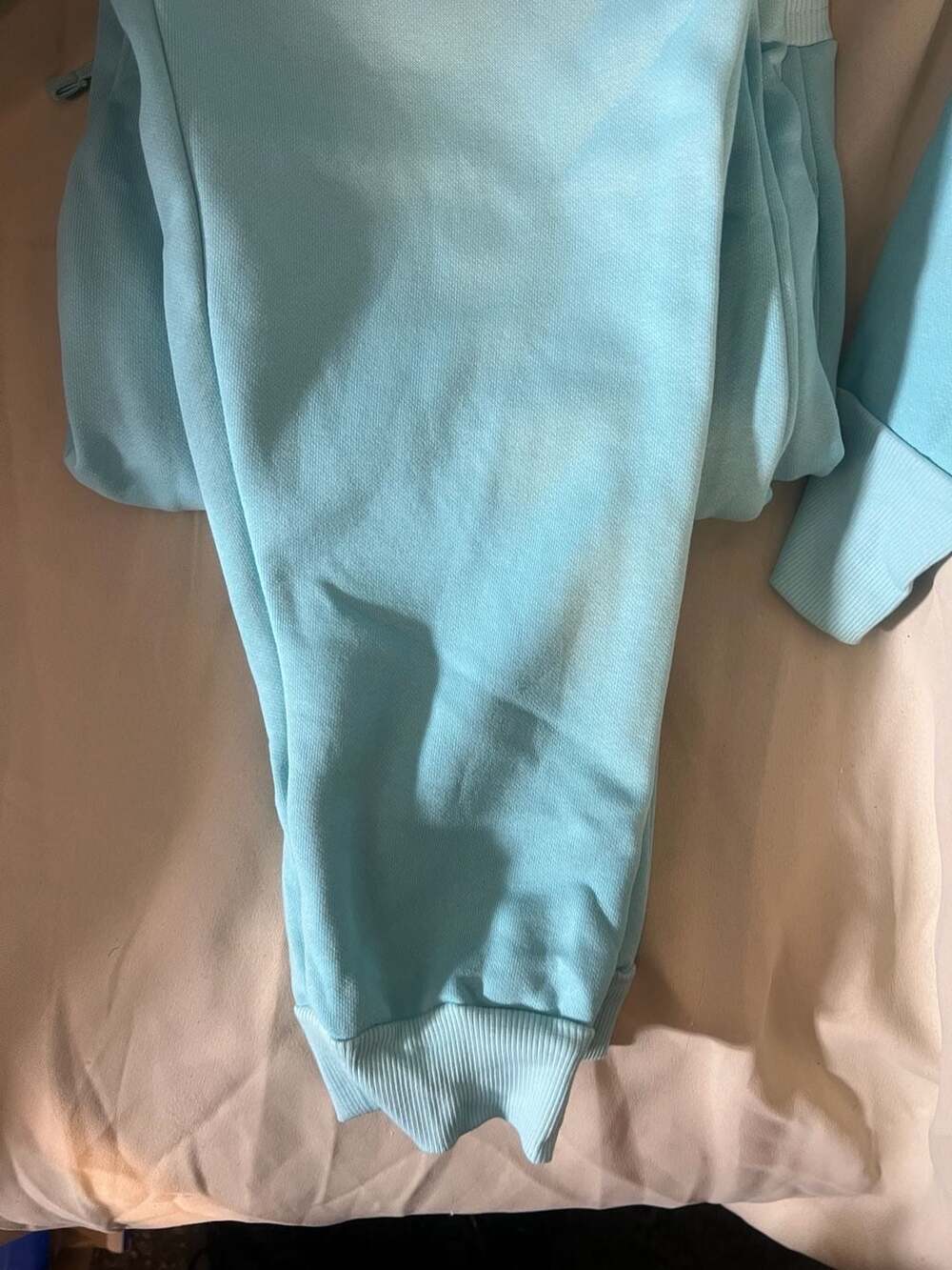 NWT True Religion Light Blue Collegiate 2002 Fleece Tracksuit Set Hoodie Medium - Picture 9 of 9
